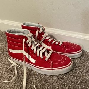 Red high top vans